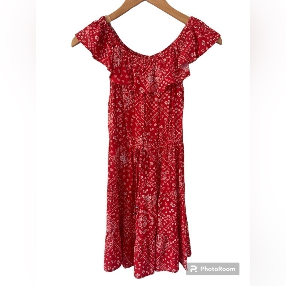 NWT Juniors’ XS Red Bandanna Print Dress from BeBop with free matching headband